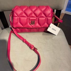 NWT Jason Wu quilted vegan leather adjustable crossbody bag in hot pink